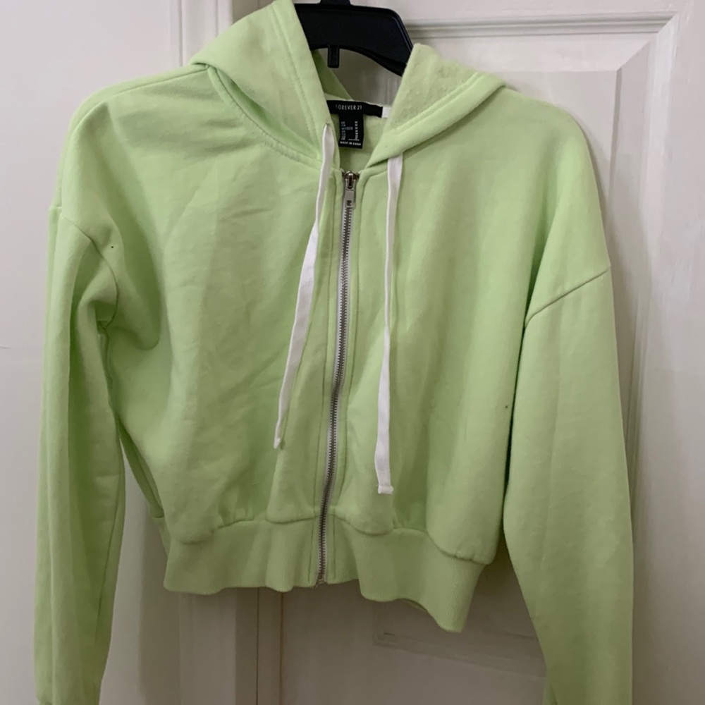 Womens Cropped Zip-up